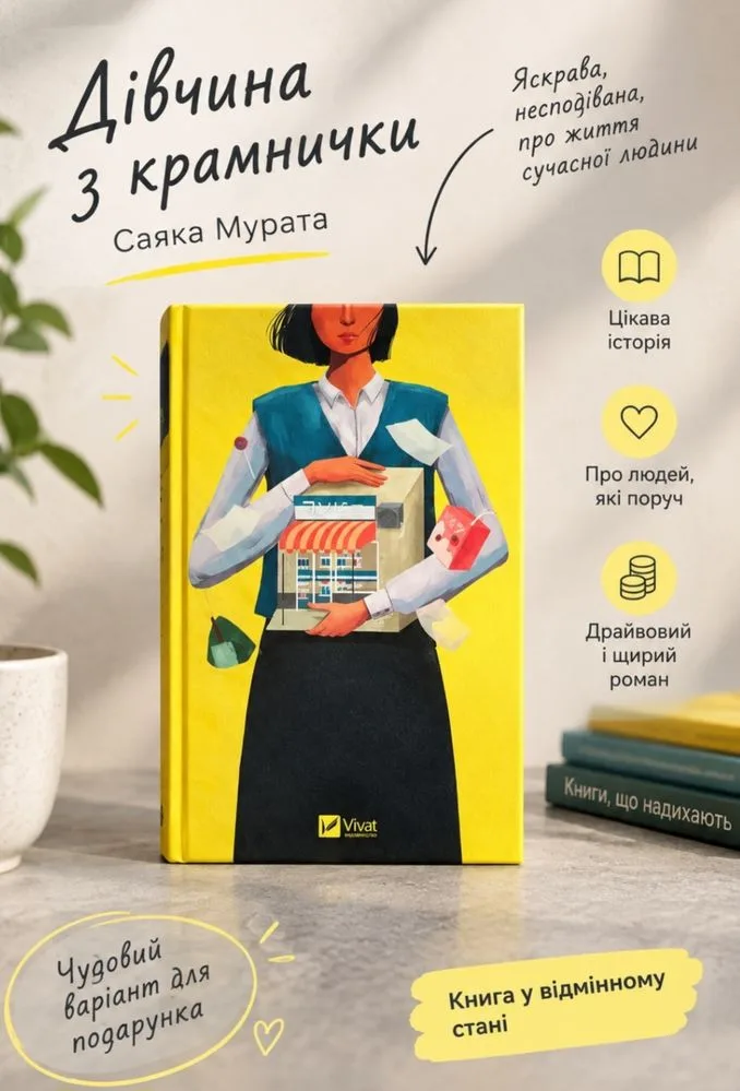 Обкладинка книги «Дівчина з крамнички японської авторки Саяка Мурата», Київ (1 з 3)