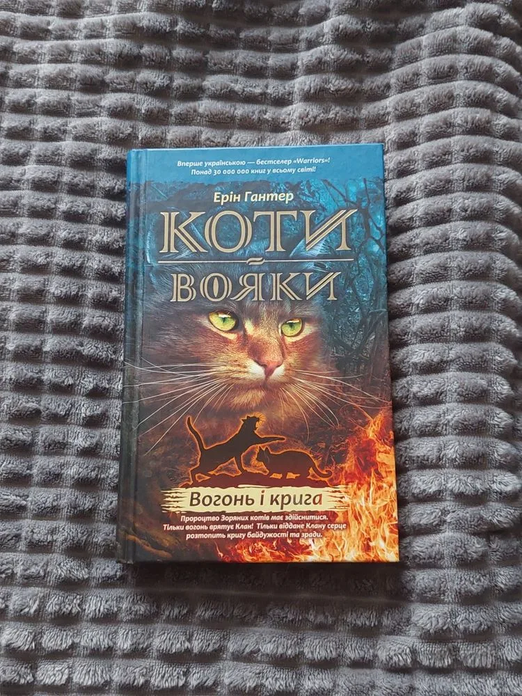 Обкладинка книги «Коти-вояки: Вогонь і крига», Ерін Гантер, Новосілки