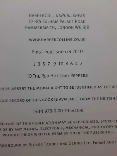 Фото 2 книги «офіційна автобіографічна книга-альбом гурту Red Hot Chili Peppers», Дніпро (2 з 2)